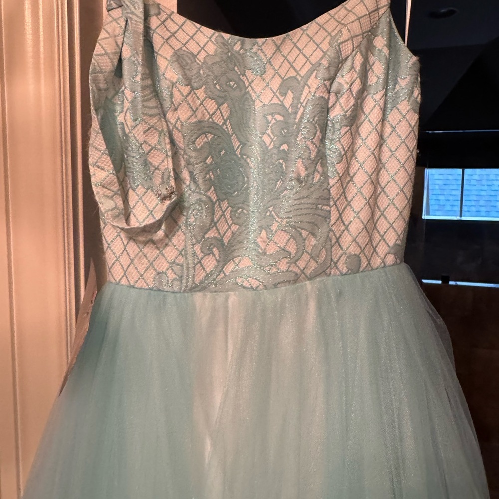 Blush Light Blue Prom Dress